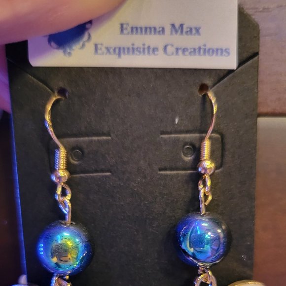 Black Cow Axolotl Charm Earrings - Picture 6 of 6